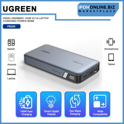 UGREEN PB205 25000MAH 145W 2C1A LAPTOP CHARGING POWER BANK
